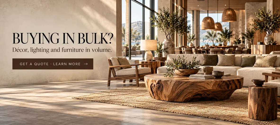 Buying in bulk? Décor, lighting and furniture in volume