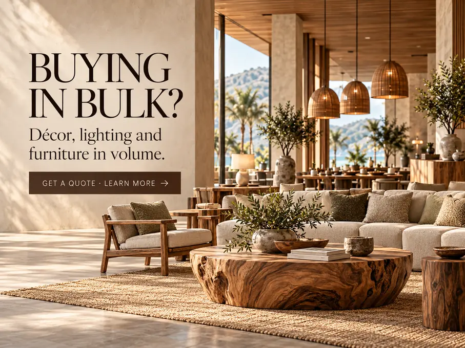 Buying in bulk? Décor, lighting and furniture in volume